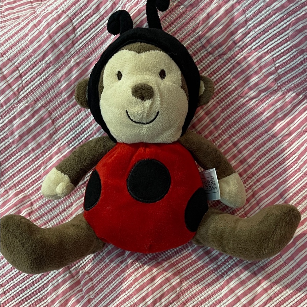 Carter’sPlush Monkey Ladybug Costume Toy - Red and Brown